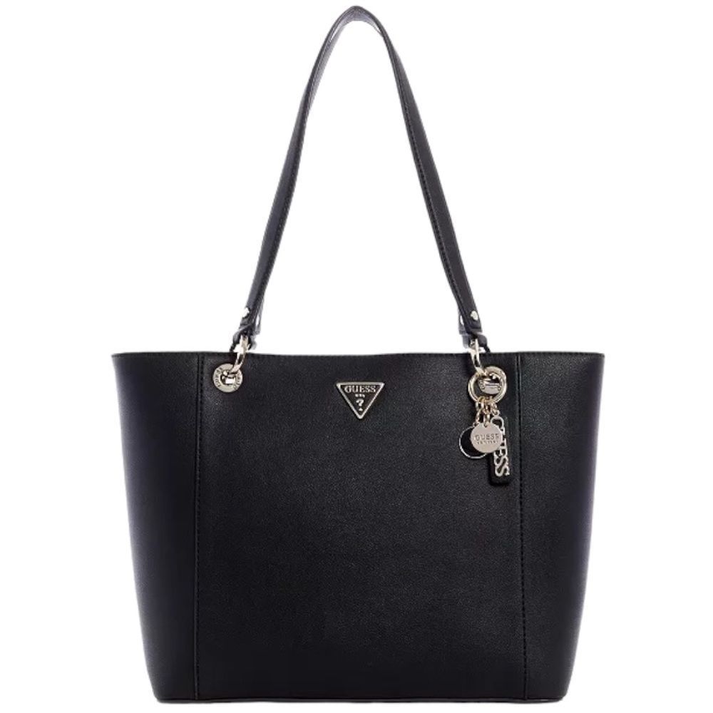Guess Black Tote Bag with Silver Hardware